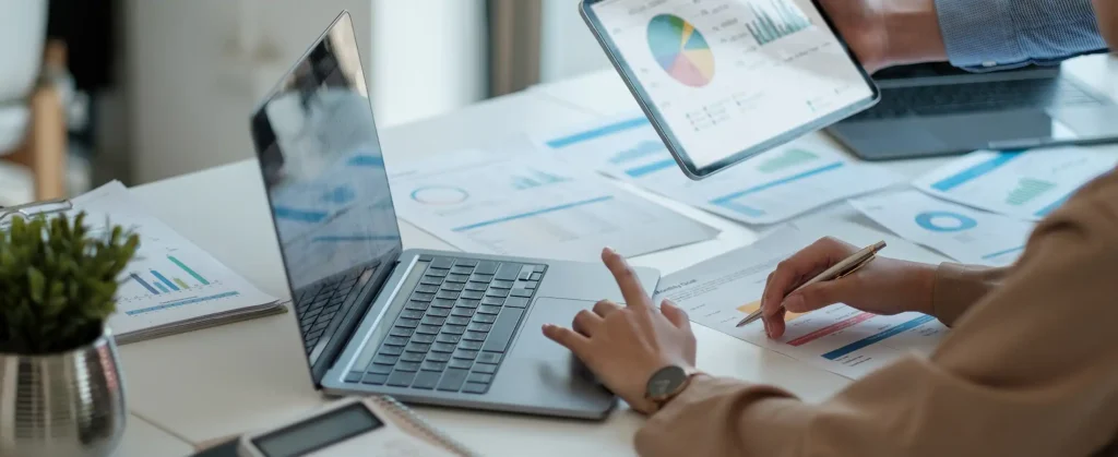 Business people are meeting for analysis data figures